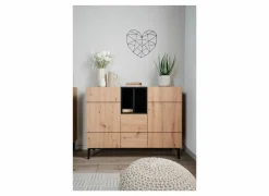 Commode Nola 120x42x90cm - melamine - artisanale eik- Commode|Commode