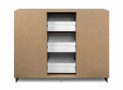 Commode Phoenix 117cm - decor - artisanale eik & wit- Commode|Commode