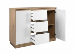 Commode Phoenix 117cm - decor - artisanale eik & wit- Commode|Commode