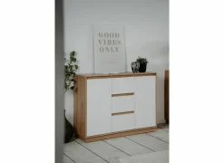 Commode Phoenix 117cm - decor - artisanale eik & wit- Commode|Commode