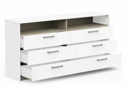 Commode Watson 163x41x103cm - decor - kronberg eik & wit- Commode|Commode