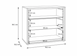 Commode|Commode|Commode Wexlin 96x50x84cm - decor - sand & mauvella oak