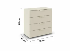 Commode|Commode|Commode 80x42x81cm - decor - champagne