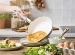 Dagelijkse kost braadpan Ø24cm - aluminium - beige & grijs- Braadpannen