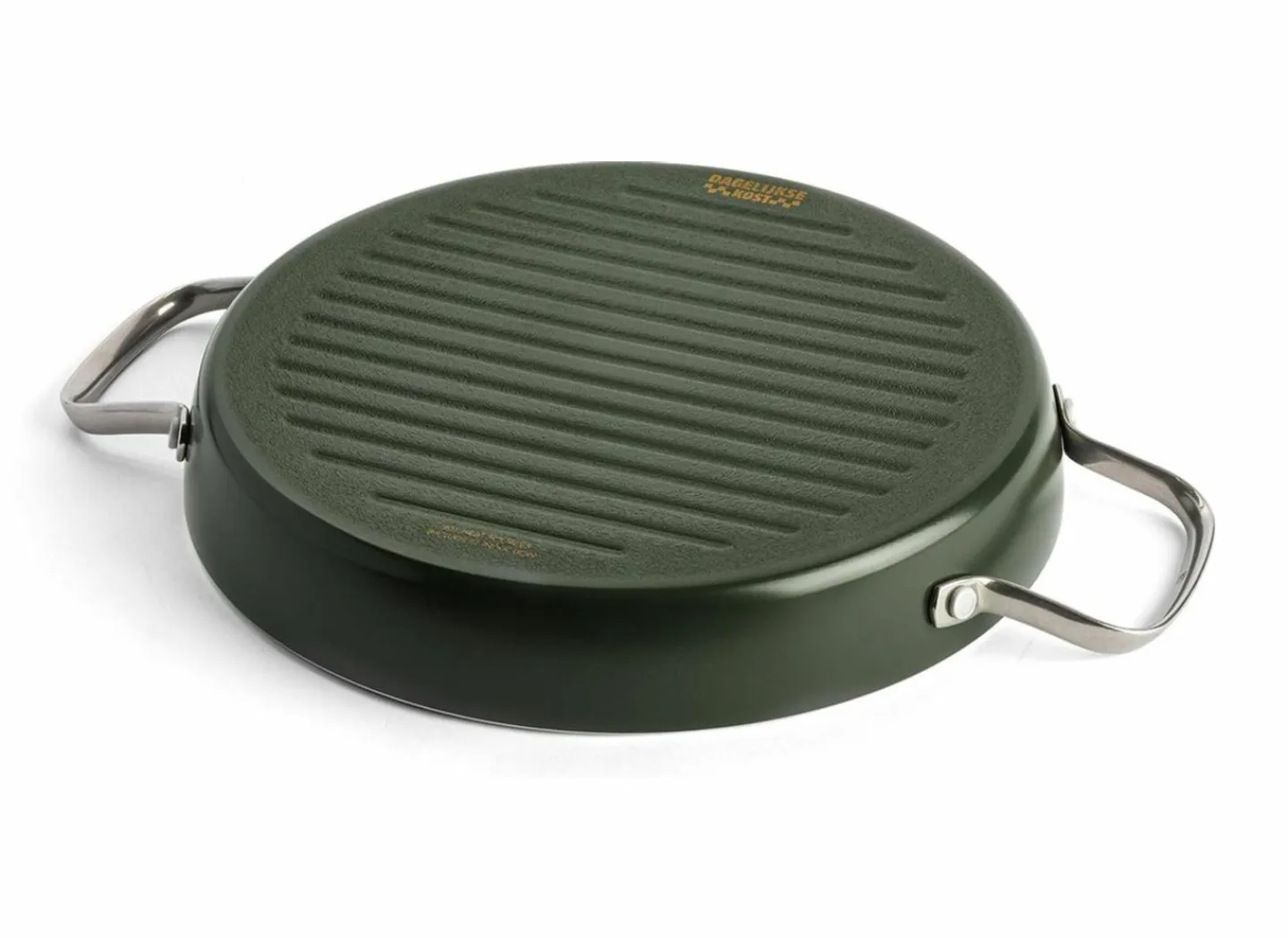GreenPan Dagelijkse Kost grillpan Ø28cm - aluminium - olijfgroen- Grillpannen