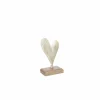 J line Deco Hart op voet H14cm - hout massief & aluminium - goud- Decoratieve Accessoires