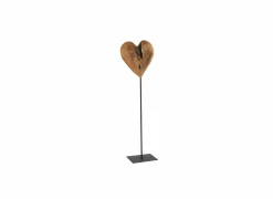 Deco Hart teak op voet H80cm- Decoratieve Accessoires