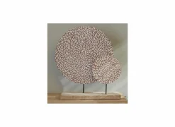 Deco H40cm - mango massief - wit & bruin- Decoratieve Accessoires