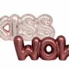 Deco Kiss/Wow H8,5cm - dolomiet - roze- Decoratieve Accessoires