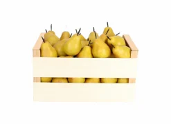 Deco Peer H10,5cm - kunststof - geel- Decoratieve Accessoires