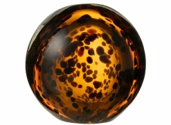 Deco Presse Papier Ø12cm - glas - bruin- Bureau-Accessoires|Decoratieve Accessoires