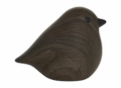 Deco Vogel H14,5cm - dolomiet - tabak- Decoratieve Accessoires