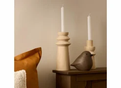 Deco Vogel H14,5cm - dolomiet - tabak- Decoratieve Accessoires