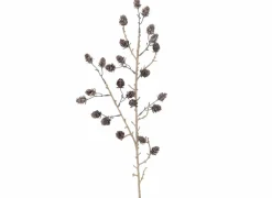Decoratietak Dennenappels H86cm - kunststof - bruin- Kerstdecoratie|Kunsttakken