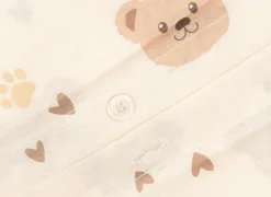 Dekbedovertrekken|Dekbedovertrek Beermotief 140x200cm - katoen & polyester - beige