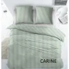 Dekbedovertrek Carine 140x220cm - katoen - groen- Dekbedovertrekken