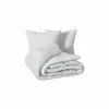 Dekbedovertrek Edie 260x240cm - microvezel - wit- Dekbedovertrekken