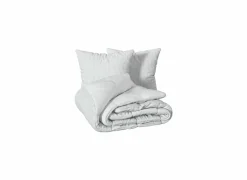 Dekbedovertrek Edie 260x240cm - microvezel - wit- Dekbedovertrekken