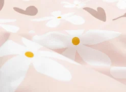 Dekbedovertrekken|Dekbedovertrek Hartmotief 140x200cm - polyester & katoen - roze