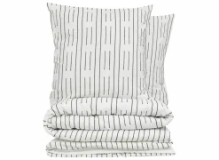 Dekbedovertrek Kain 260x240cm - katoen - wit & zwart- Dekbedovertrekken