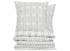 Dekbedovertrekken|Dekbedovertrek Kain 240x220cm - katoen - wit & zwart