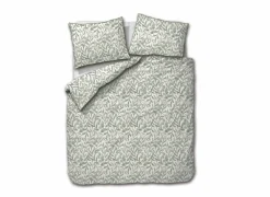 Dekbedovertrek Logy 240x220cm - katoen satijn - groen- Dekbedovertrekken