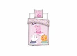 Dekbedovertrek Peppa Pig 140x200cm katoen- Dekbedovertrekken