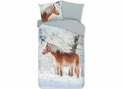 Dekbedovertrekken|Dekbedovertrek Scarlet 140x220cm - flanel - blauw