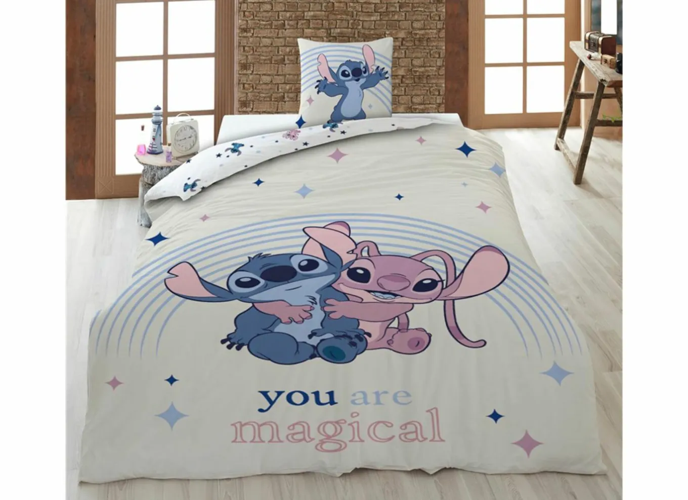 Dekbedovertrekken|Dekbedovertrek Stitch 140x200cm - polykatoen - beige