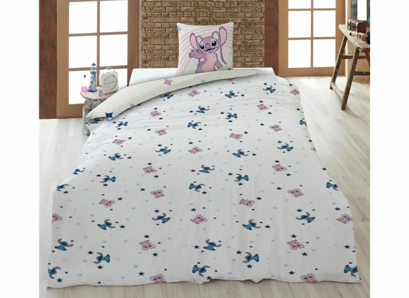 Dekbedovertrekken|Dekbedovertrek Stitch 140x200cm - polykatoen - beige