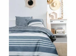 Dekbedovertrekken|Dekbedovertrek Sunshine 240x220cm - katoen - blauw & wit