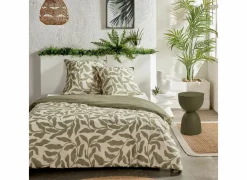 Dekbedovertrekken|Dekbedovertrek Sunshine  220x240cm - katoen - groen & wit