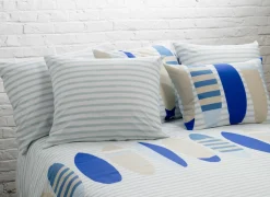 Dekbedovertrek Surfboard 140x200/220cm - katoen - blauw- Dekbedovertrekken