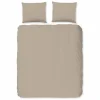 Dekbedovertrek Uni 200x220cm - flanel - zand- Dekbedovertrekken