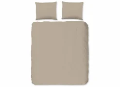 Dekbedovertrek Uni 200x220cm - flanel - zand- Dekbedovertrekken