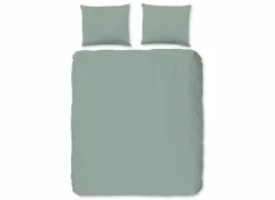 Dekbedovertrekken|Dekbedovertrek Uni 200x220cm - flanel - groen