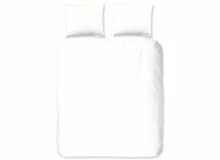 Dekbedovertrek Uni 200x220cm - flanel - wit- Dekbedovertrekken