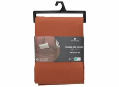 Dekbedovertrek 240x220cm - katoen - terracotta excl. kussenslopen- Dekbedovertrekken