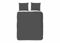 Dekbedovertrek 240x220cm - katoen - antraciet- Dekbedovertrekken