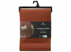 Dekbedovertrekken|Dekbedovertrek 140x220cm - katoen - terracotta excl. kussenslopen