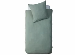 Dekbedovertrekken|Dekbedovertrek 140x200cm - katoengaas - groen