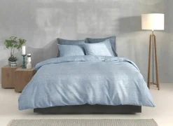 Dekbedovertrek Zohome 240x220cm - katoen - sky blue- Dekbedovertrekken