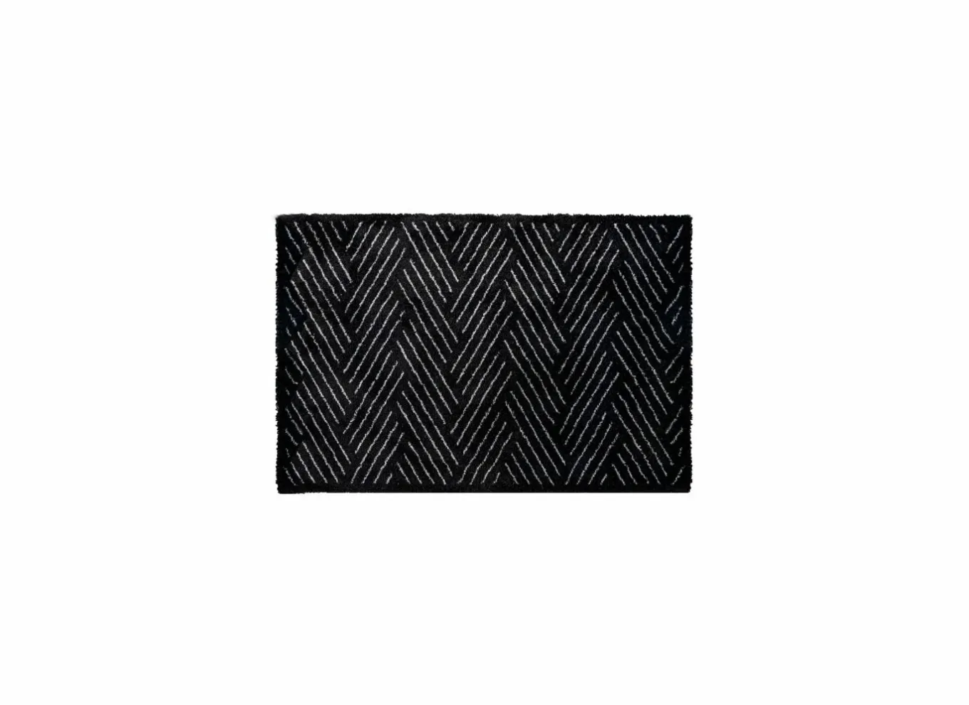 Deurmatten|Deurmatten|Deurmat Decosoft 50x75cm - microvezel - zwart & wit