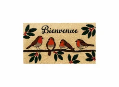 Deurmat Roodborstjes 70x40cm - kokos & PVC - multicolor- Deurmatten|Deurmatten