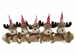 Deurstopper Rudolf 30x88cm - stof - multicolor- Kerstdecoratie|Deurstoppers