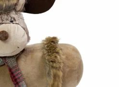 Deurstopper Rudolf 30x88cm - stof - multicolor- Kerstdecoratie|Deurstoppers