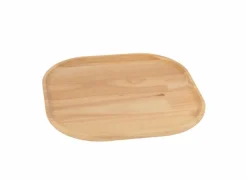 Schalen|Dienblad 29x30cm - rubberhout - naturel