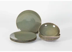 Salt & Pepper Diepe Borden|Diep bord Cirro Ø26cm - porselein - groen