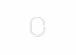 Badkamertoebehoren|Douchegordijn & -Stang|Douchegordijnring 12 stuks wit