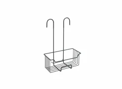 Doucherek Milo 25x36x14cm - metaal - zwart- Doucherek